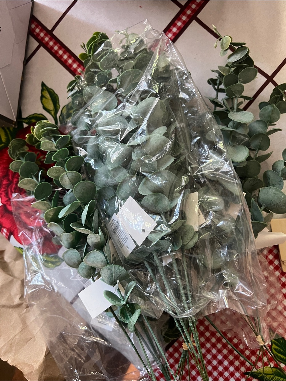Rustic decorative stems plus wooden crosses